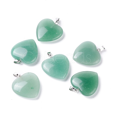 Natural Green Aventurine Pendants G-G956-B37-FF-1
