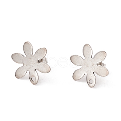 Non-Tarnish 201 Stainless Steel Stud Earring Findings STAS-G266-03P-1