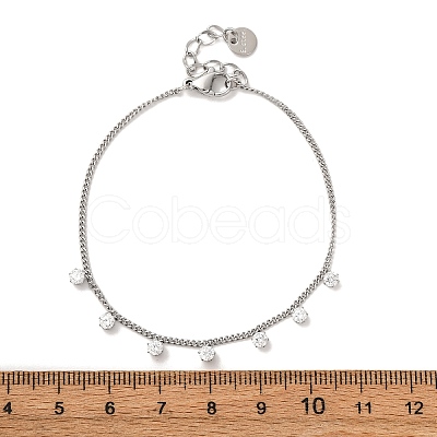 304 Stainless Steel Charm Bracelets BJEW-A047-02P-1