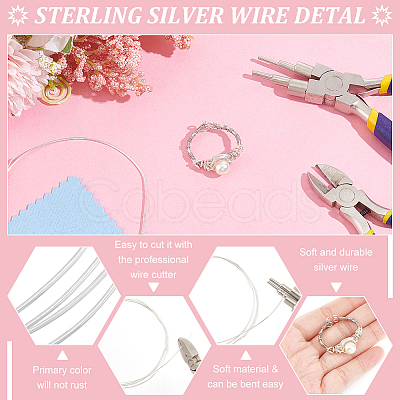 BENECREAT 1M Sterling Silver Wire STER-BC0001-94B-1