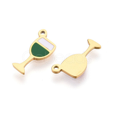 304 Stainless Steel Enamel Charms STAS-T065-65G-01-1