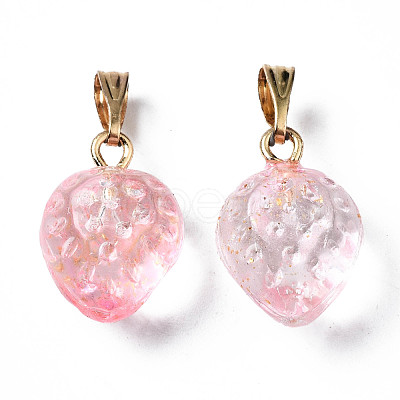 Two Tone Transparent Spray Painted Glass Pendants X-GLAA-N035-014-G02-1
