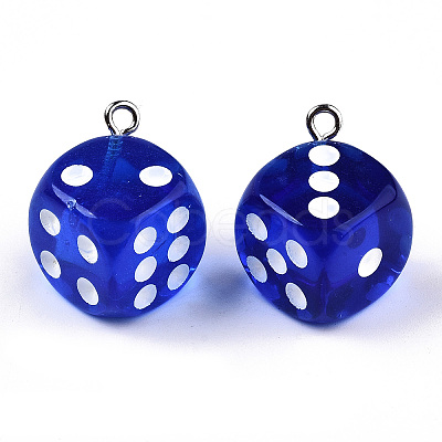 Transparent Epoxy Resin Pendants CRES-N025-12A-A01-1
