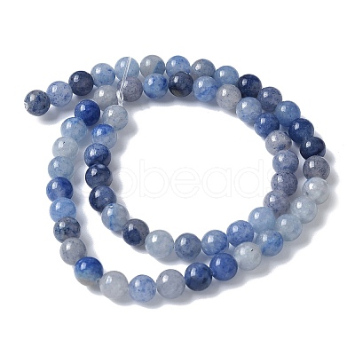 Natural Blue Aventurine(Dyed & Heated) Beads Strands G-U015-6MM-01-1