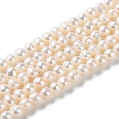 Natural Cultured Freshwater Pearl Beads Strands PEAR-E018-55-1
