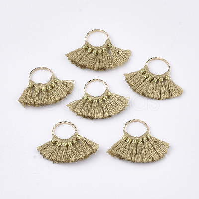Polycotton(Polyester Cotton) Tassel Pendants Decorations FIND-S302-11R-1
