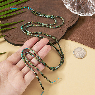 2 Strands Natural African Turquoise(Jasper) Beads Strands G-TA0003-42-1
