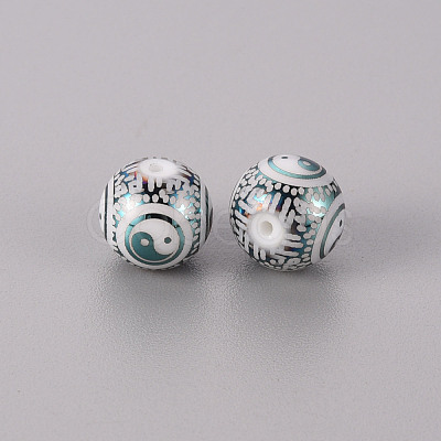 Electroplate Glass Beads X-EGLA-Q123-012G-1