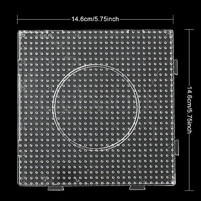 Square ABC Plastic Pegboards Used for 5x5mm DIY Fuse Beads DIY-YW0008-16-1