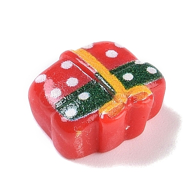 Opaque Christmas Theme Resin Cabochons RESI-H162-06D-1