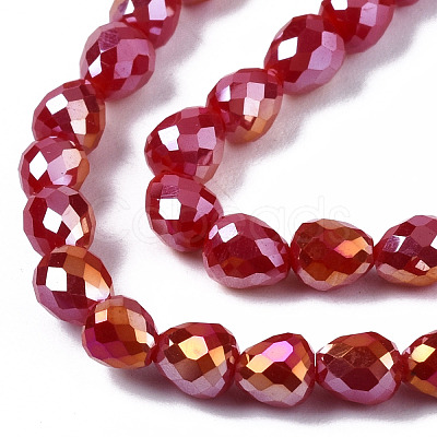 Opaque Glass Beads Strands EGLA-T008-16I-1