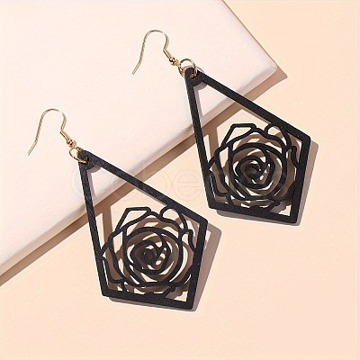 Iron Wood Dangle Earrings for Women WG05794-06-1
