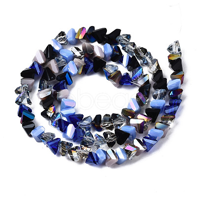 Electroplate Glass Beads Strands EGLA-N002-06F-1