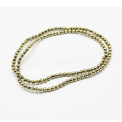 Round Non-magnetic Synthetic Hematite Beads Strands X-G-D617-6mm-27-1