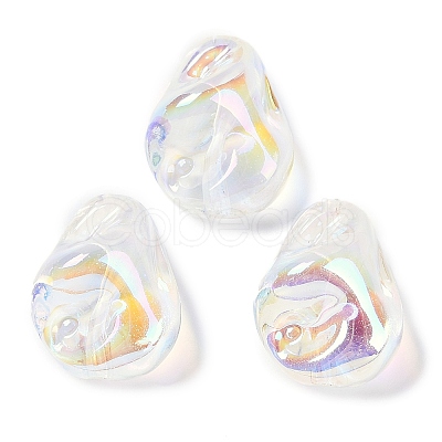 UV Plating Transprent Acrylic Beads OACR-S145-14-1