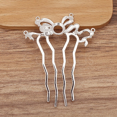 Alloy Hair Comb Findings PW-WGEAC7C-04-1