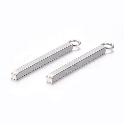 Tarnish Resistant 304 Stainless Steel Bar Pendants X-STAS-P186-05P-33mm-1