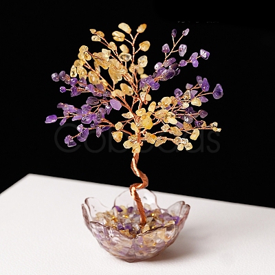 Natural Ametrine Chips Tree of Life Decorations PW-WGCA097-05-1