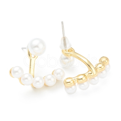 Brass Stud Earring Findings EJEW-O106-11G-1