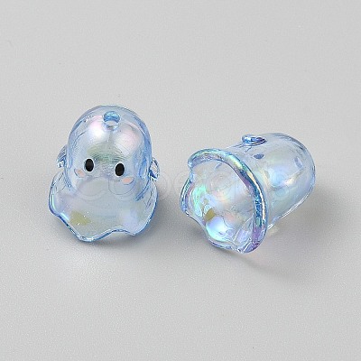 Transparent Acrylic Bead Caps TACR-WH0021-20G-1
