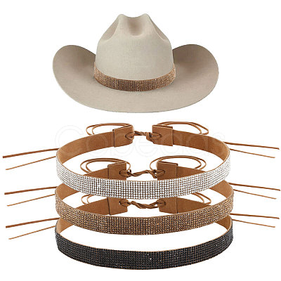 3Pcs 3 Colors Velvet Adjustable Hat Band AJEW-CA0004-15-1