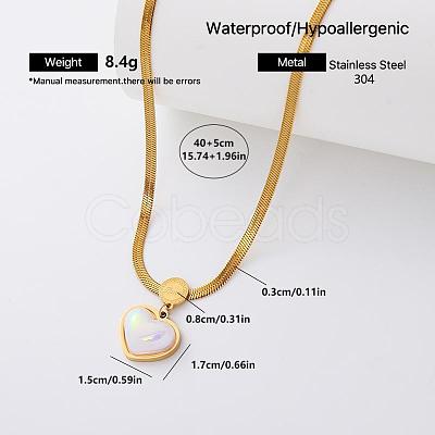 304 Stainless Steel & Imitation Pearl Pendant Necklaces BE8835-6-1