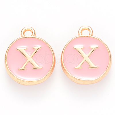 Golden Plated Alloy Enamel Charms X-ENAM-S118-07X-1