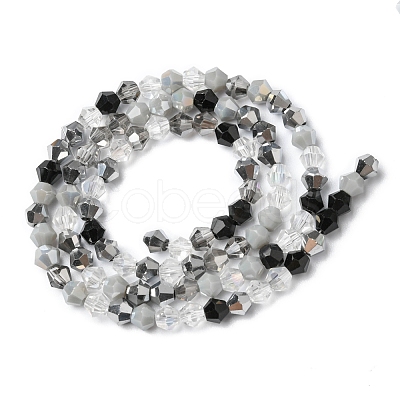 Electroplate Glass Beads Strands X-EGLA-D018-02C-1