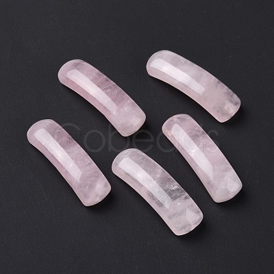 Natural Rose Quartz Connector Charms G-D460-02L-1