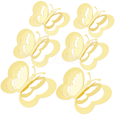 3Set 3D Butterfly PVC Mirrors Wall Stickers DIY-CN0001-85C-1