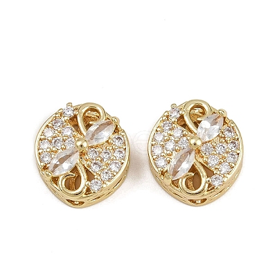 Brass Pave Cubic Zirconia Multi-strand Links ZIRC-F145-06G-01-1