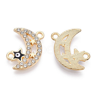 Moon Alloy Enamel Connector Charms LS-ENAM-T013-13KC-05-1