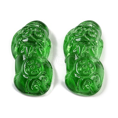 Spray Painted Imitation Jade Glass Beads GLAA-Z007-01D-1