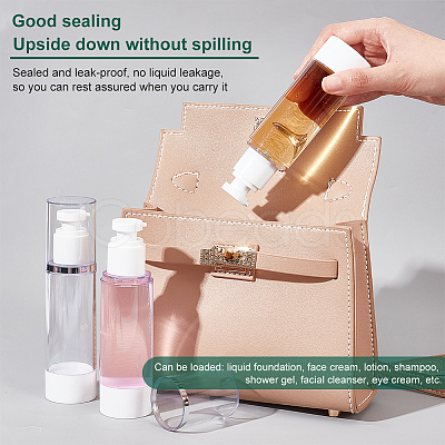 Empty Portable Plastic Airless Pump Bottles AJEW-WH0299-91A-1