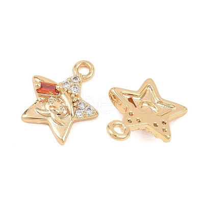 Brass Micro Pave Cubic Zirconia Pendants KK-L261-16G-01-1