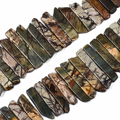 Natural Picasso Stone/Picasso Jasper Beads Strands G-S355-19-01-1