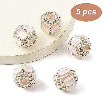 5Pcs Acrylic Beads OACR-YW0003-65C-1