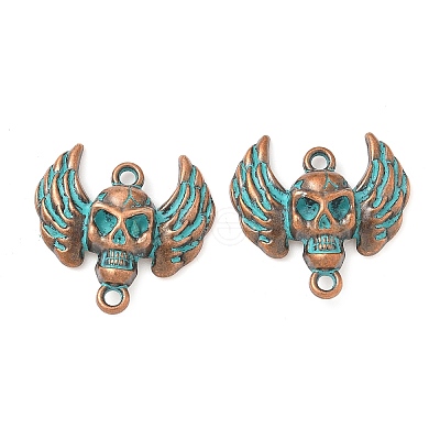 Halloween Alloy Bat Links Connector Charms PALLOY-D313-02-1