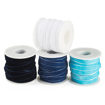 40 Yards 4 Colors Single Face Velvet Ribbon SRIB-TA0001-35A-1