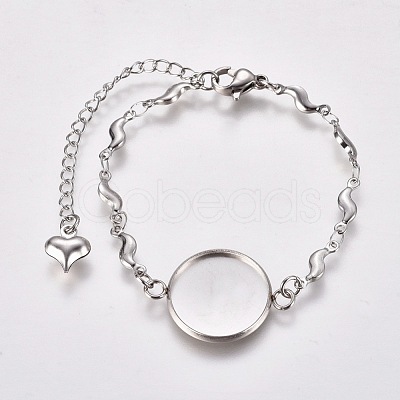 304 Stainless Steel Bracelet Making STAS-WH0014-22P-1
