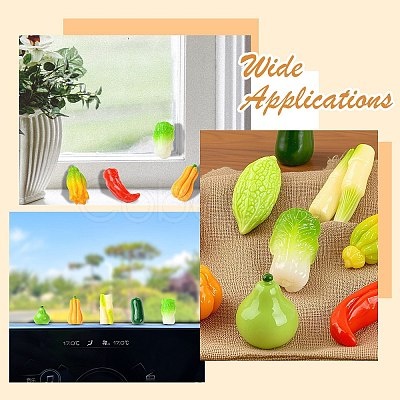 9Pcs 9 Styles Opaque Resin Cabochons RESI-CJC0012-44-1