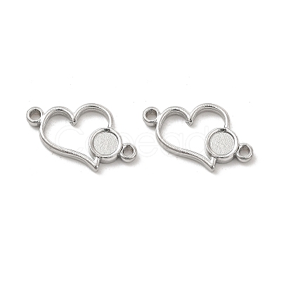 Non-Tarnish 304 Stainless Steel Cabochon Connector Settings STAS-B032-11P-1