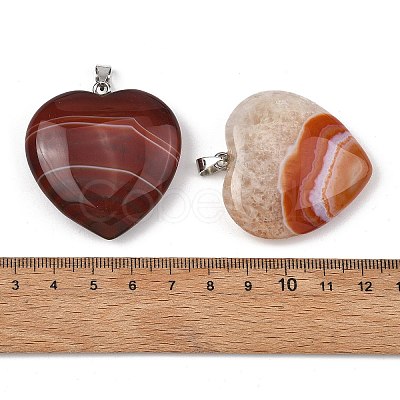 Natural Banded Agate Pendants GG-K002-12A-19-1