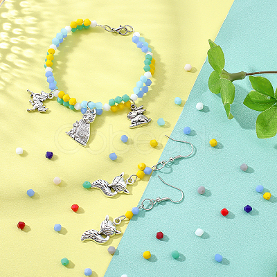 12 Strands 12 Colors Opaque Solid Color Glass Beads Strands GLAA-GA0001-24-1