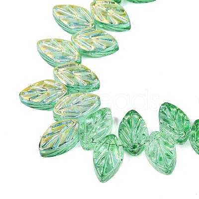 Electroplate Transparent Glass Beads Strands EGLA-N056-03A-11-1