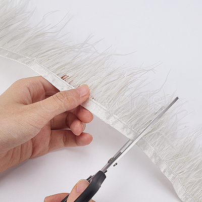 2M Fashion Fibre Imitation Ostrich Feather Trimming DIY-GF0014-47B-1