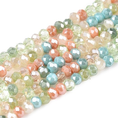 Electroplate Glass Beads Strands X-GLAA-T023-A16-07-1
