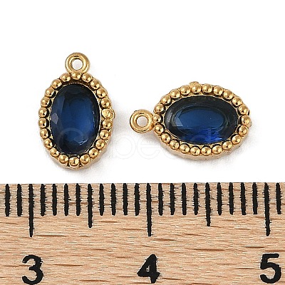 Ion Plating(IP) 304 Stainless Steel Micro Pave Cubic Zirconia Charms STAS-K256-19G-10-1
