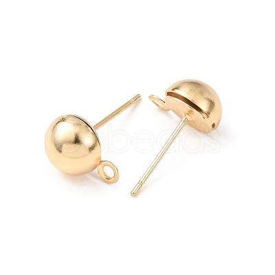 Brass Stud Earring Findings KK-G604-01G-04-1