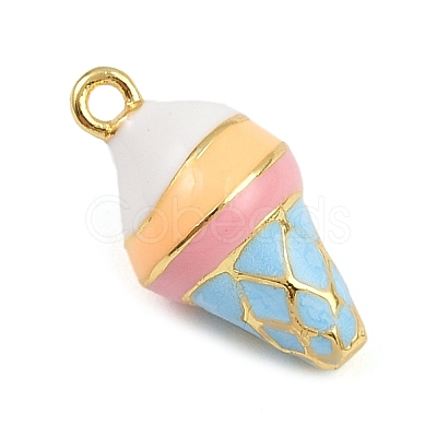 Brass Enamel Charms X-KK-I352-14G-02-1